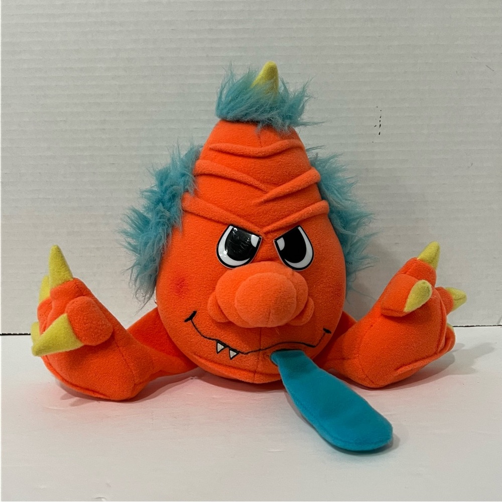 RAZZCALS GRUMPLES MATCHBOX 1986 PLUSH SOFT TOY ORANGE non working whopper